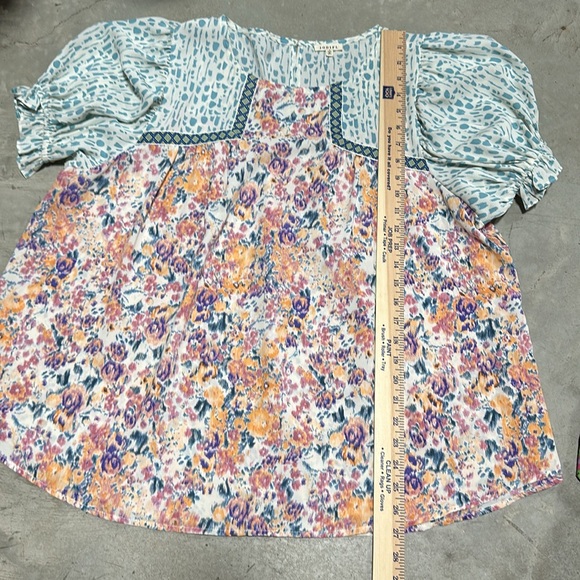 Jodifl- Multi Print‎ Top in Aqua / Size S / H-103 - Picture 12 of 12